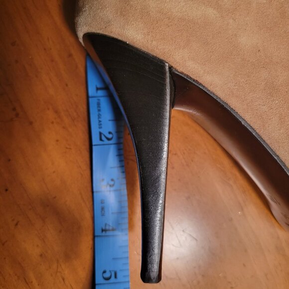 Gorgeous Via Spiga Brown Suede/Leather Mid Calf Boots - Picture 14 of 14
